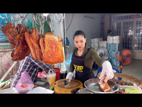Kinh ngạc! Con dâu chị Mai bán được hơn 100kg heo quay trong buổi sáng cầm cục tiền nhìn phát mê