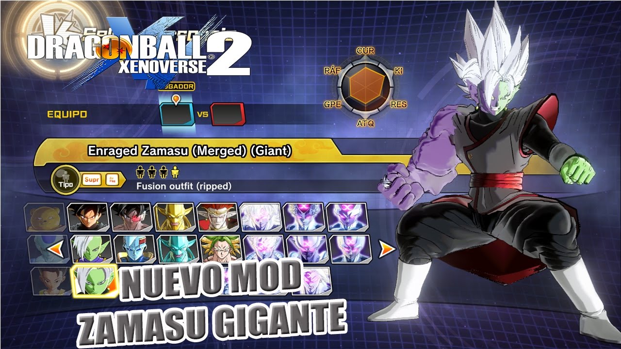 DRAGON BALL XENOVERSE 2 MOD ENRAGED ZAMASU MERGED GIGANT.. YouTube