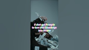 8 ChatGPT Prompts to Turn Your Knowledge into Income #shorts