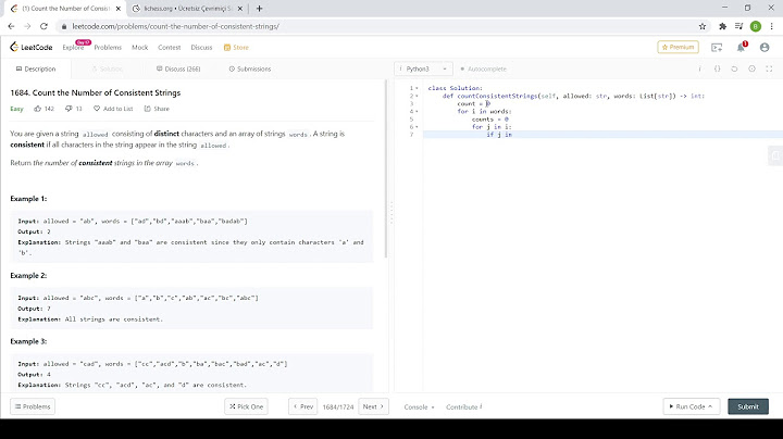 LeetCode Count the Number of Consistent Strings Solution