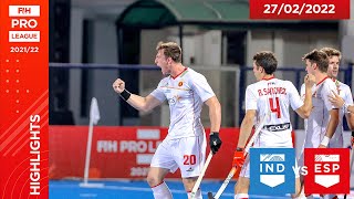 FIH Hockey Pro League Season 3: India vs Spain (Men), Game 2 Highlights