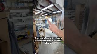 Improving flow and reducing wasted motion in my shop with a simple layout change #2secondlean