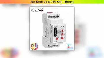 Top GEYA GRI8-06 AC DC Current Sensor Relay 2NO2NC 8A Current Monitoring Relay 24V-240V Wide Range•