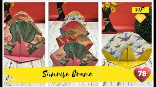 Origami Maniacs' VIP Members' Area 78:  Sunrise Crane