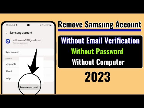 How To Remove Samsung Account Without Email Verification 2023| Without Pc