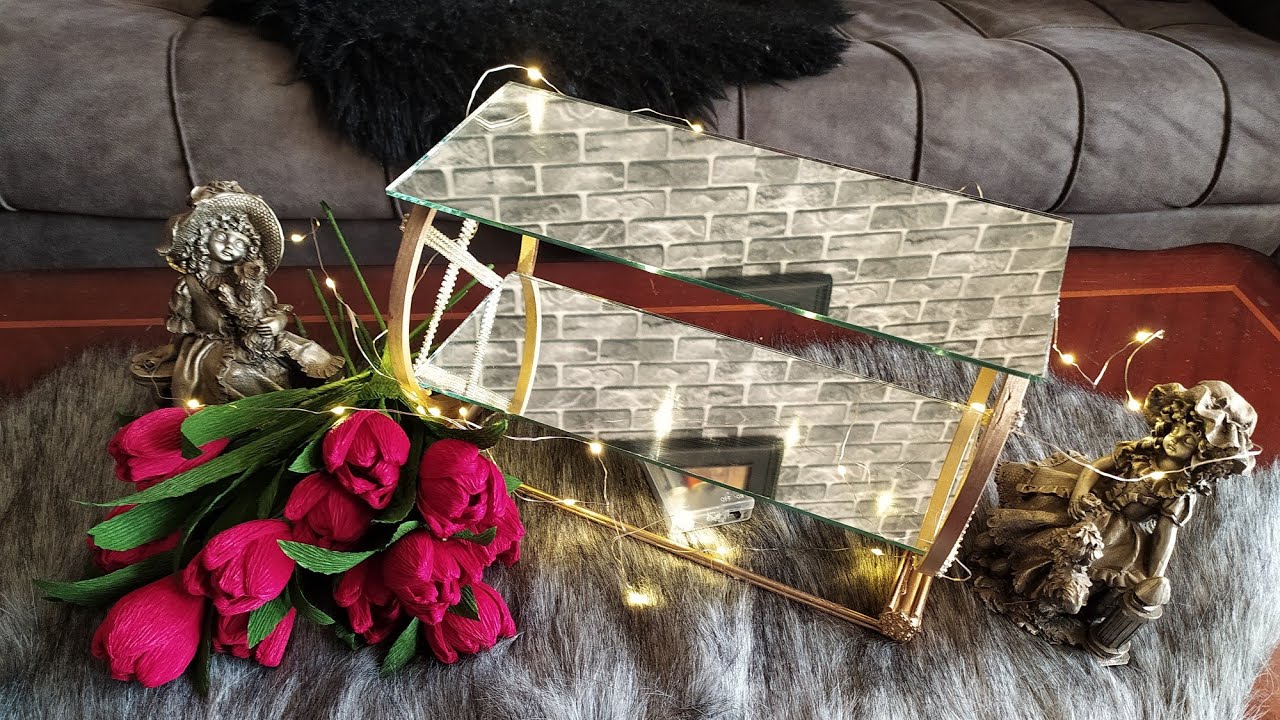 اصنعي صينية مراية بطبقتين 😍🇩🇿 Make a two-tiered mirror tray💪  Faire un plateau miroir à deux niveaux