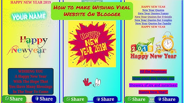 Wishing Viral Website for Blogger | How to make Wishing Website | 2019