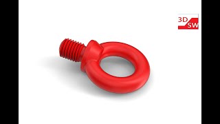 How to make an eye bolt in SolidWorks