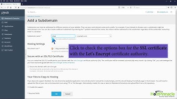 How to add a subdomain in Plesk   HostPinnacle