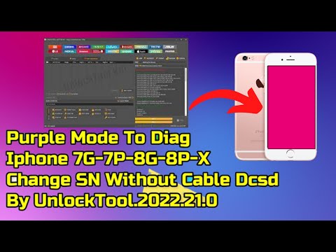 Purple Mode To Diag Iphone 7G| 7P| 8G | 8PX Without Cable Dcsd By UnlockTool |