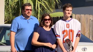 the Osceola Fundamental High School lacrosse team celebrated the seniors