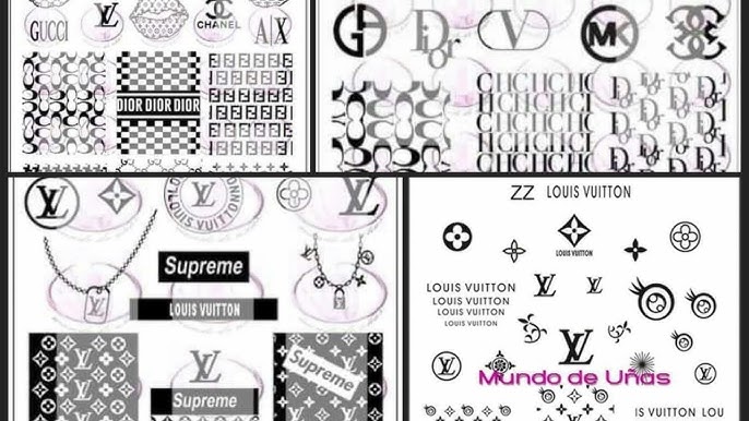 Designer Logo Nails, Louis Vuitton Nail Design