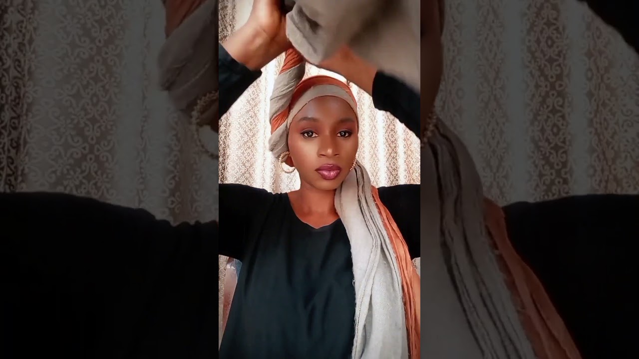 Quick 2 Minutes Turban Tutorial Using 2 Scarfs.