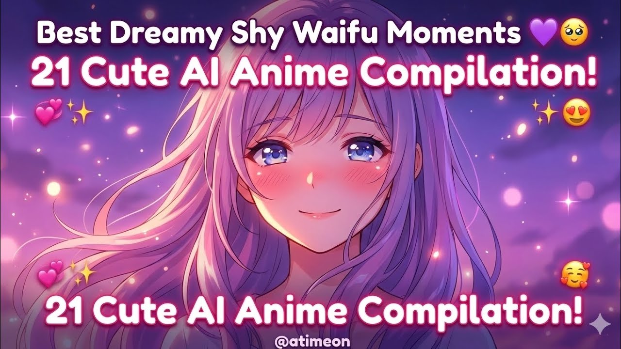 "Best Dreamy Shy Waifu Moments 💜🥺 | 21 Cute AI Anime Compilation!"