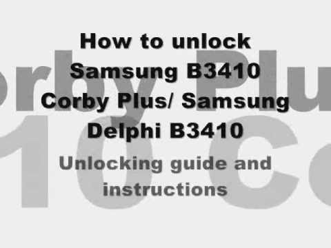UNLOCK SAMSUNG B3410 CORBY PLUS - How to Unlock B3410 Corby Plus by Unlock code - YouTube