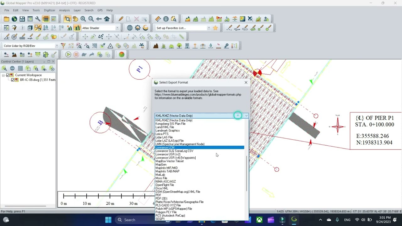 Convert CAD file to KMZ and open it in Goole earth - YouTube