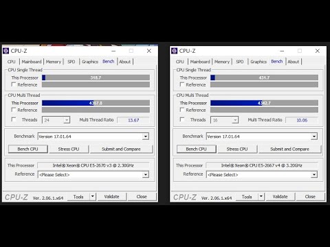 xeon e5 2670V3 VS xeon e5 2667V4