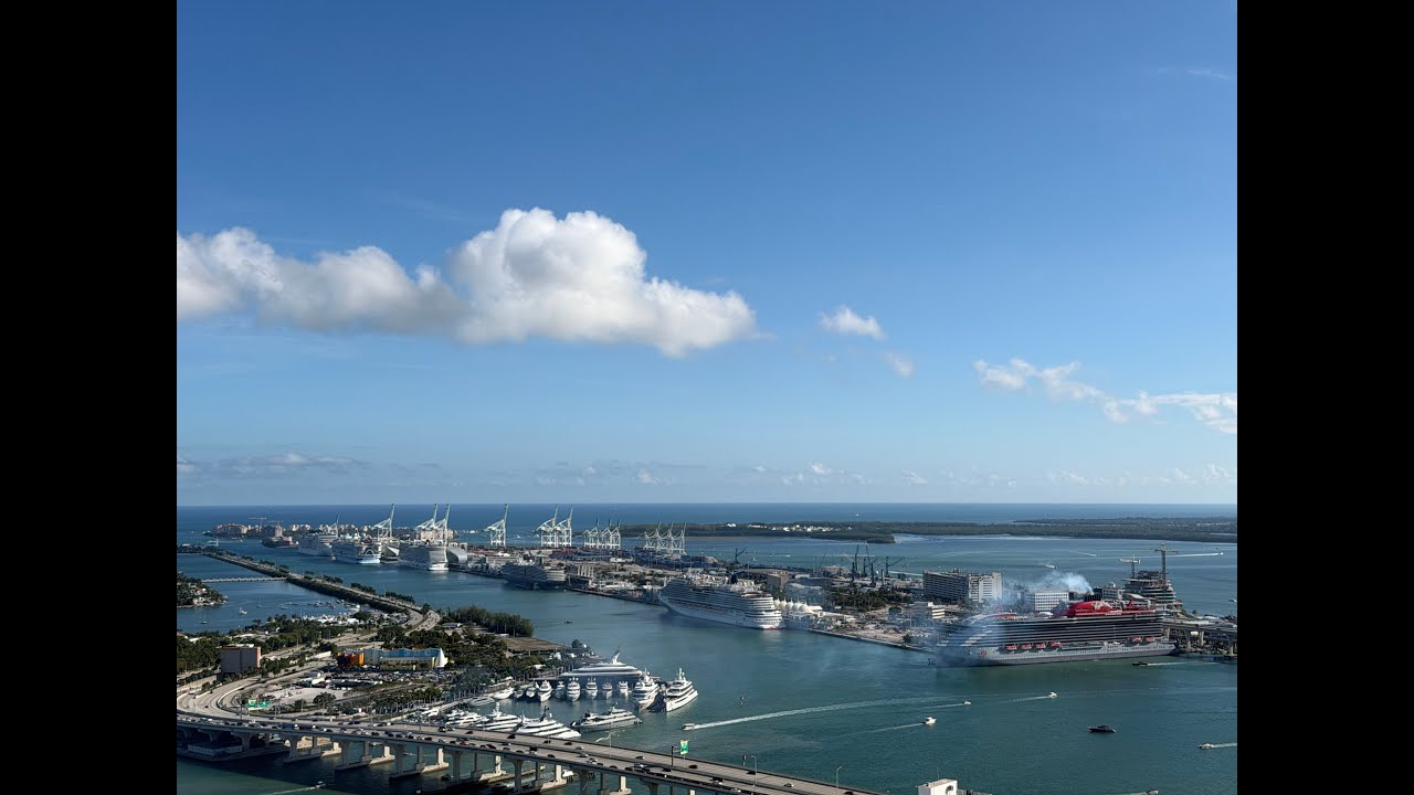 🔴 LIVE: Port Miami 10 Cruise Ships Departing Miami! 🚢 Symphony of the Seas, Norwegian Aqua & More