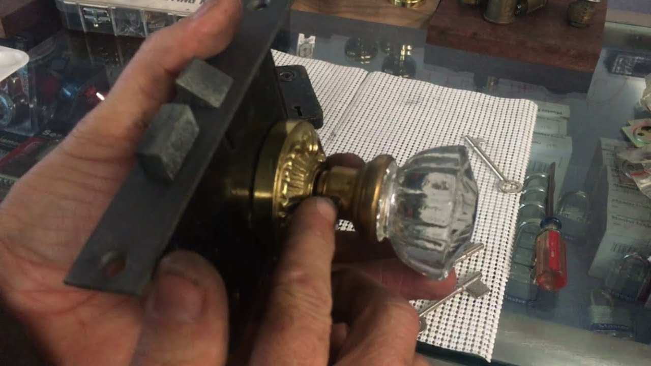Antique Interior style Mortise Locks with Glass Knobs Part 1