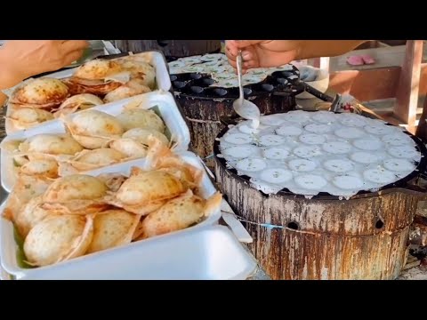 THAILAND STREET FOOD Famous Thai Coconut Pancake - Kanom Krok ขนมครก | Tasty Inside | Bangkok Foodie