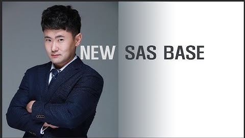 SAS BASE 자격증 :  1장 2절