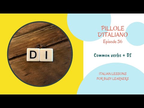 Italian verbs followed by the preposition DI