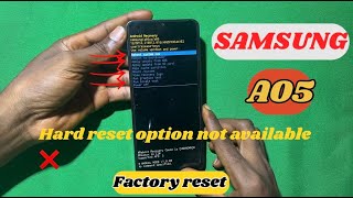 How to fix wipe Data:Factory Reset Option NOT AVAILABLE on SAMSUNG 2025 | Samsung Recovery Mode Profile