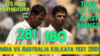 India vs Australia Historic Test 2001, Eden Gardens | VVS Laxman 281, R Dravid 180 | Full Highlights screenshot 5