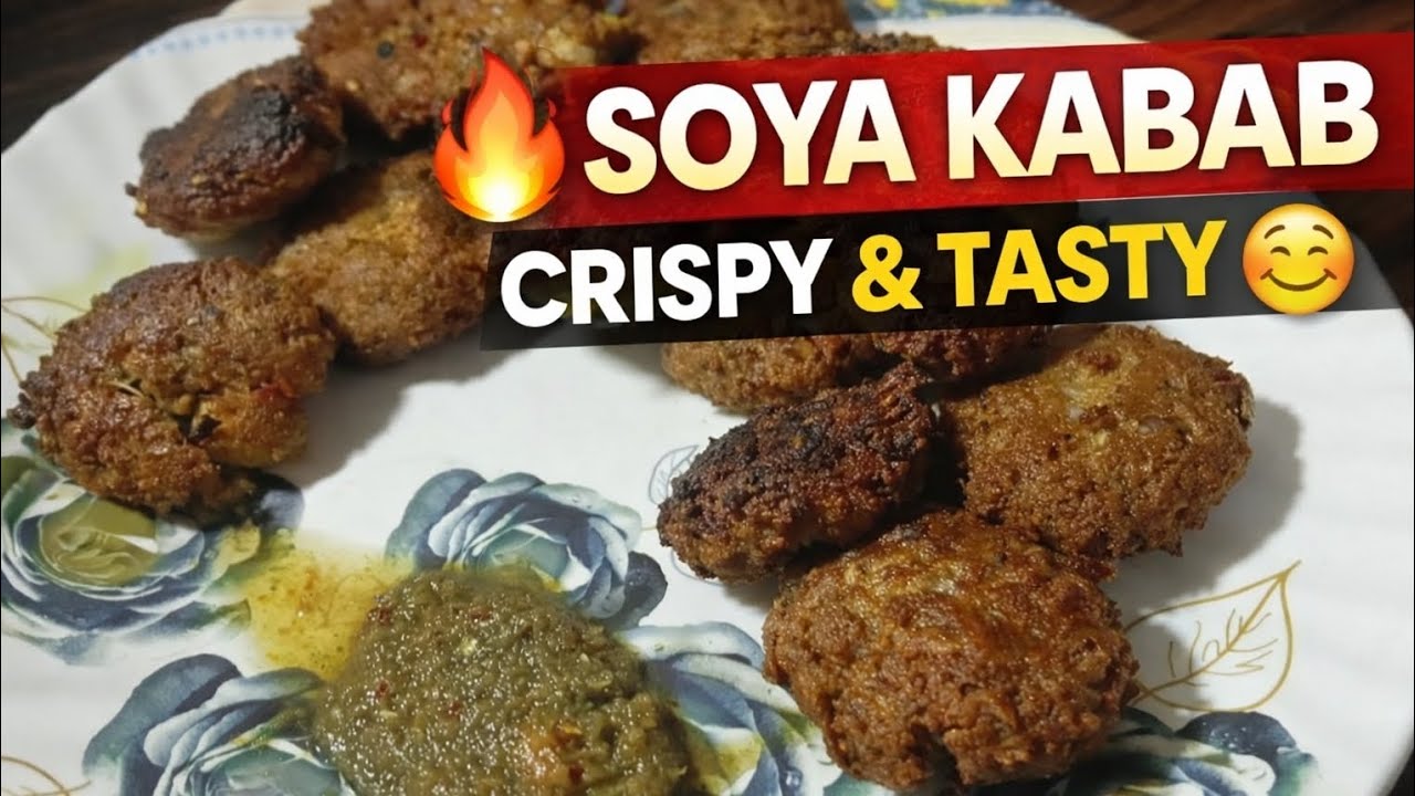 Soya Bean Kabab Recipe | Bina Meat ke Kurkure Kabab | Easy Veg Snack #VegKabab #HealthySnack #viral 