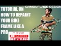Tutorials on how to repaint your bike frame like a pro/camouflage design/armydesign
