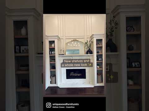 Upgrading an old built in bookshelf with a simple shelving trick ✨