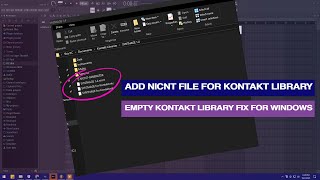 ADD NICNT FILE FOR SYNTHAGE AND OTHER EMPTY KONTAKT LIBRARY FIX   ADD KONTAKT LIBRARY FOR WINDOWS