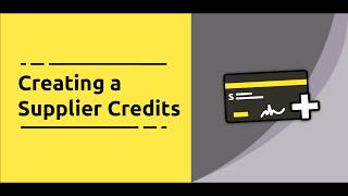 Creating & Using Supplier Credits - Thumbtax Accounting System