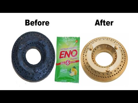 how to clean gas burners at home | gas burner cleaning with eno