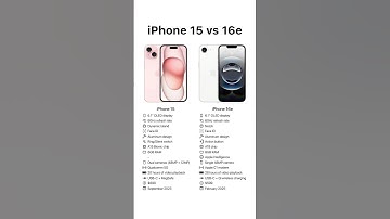 iPhone 16e vs iPhone 15