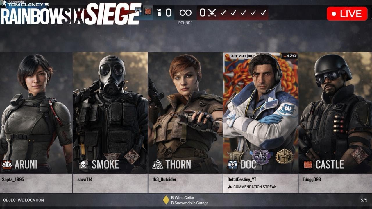 Current R6 Roster Defense 🔴 FULL DEFENSE STACK 💀 | R6 Siege LIVE (No Mercy) 🔴 - YouTube