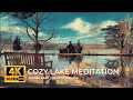 4K Cozy lake Meditation 019 |  Real-time No Loop |  No voice guide