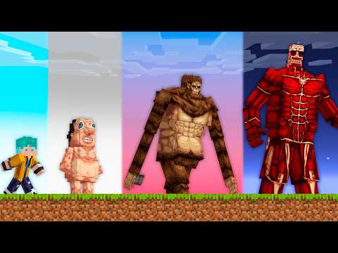 I Went From HUMAN to COLOSSAL TITAN in Minecraft
