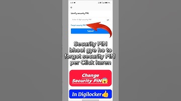 😱Digilocker ka Security PIN Change Kaise Karen | How To Change Security PIN in Digilocker On Android