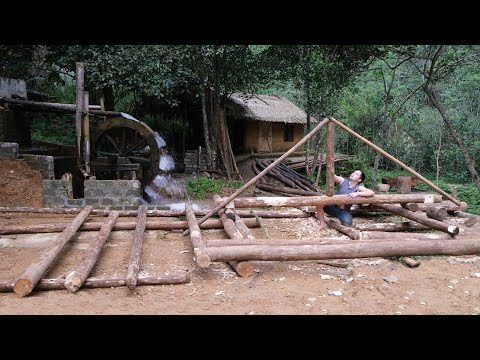 Primitive skills for building factories, sawmills powered by waterwheels, Automation tools - Ep.162