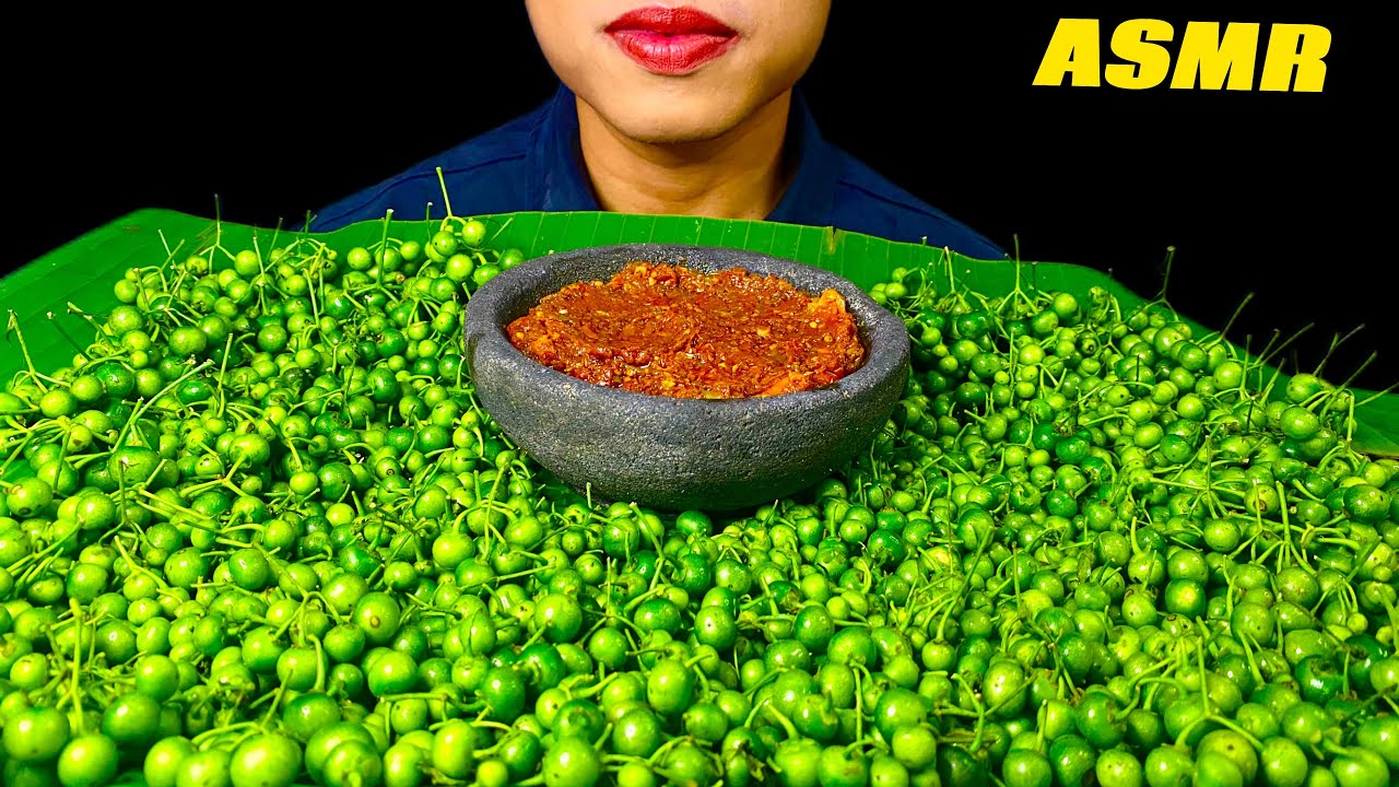 ASMR 1KG LEUNCA MUKBANG! BITTER, CRUNCHY & SPICY INDONESIAN FOOD 🌶