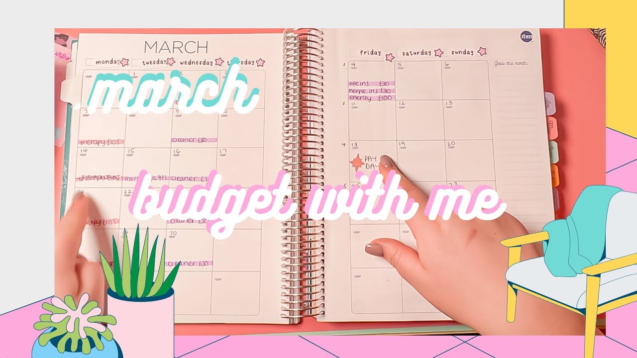 BUDGET WITH ME - MARCH 2022 - my budget for March - Budget by Paycheck weekly budgeting