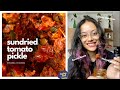 making sun-dried tomato pickle at home | chumma cooking