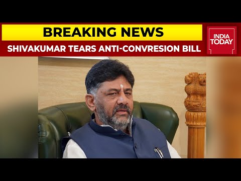 DK Shivakumar Tears Anti-Conversion Bill After Being Tabled In Karnataka Assembly | Breaking News