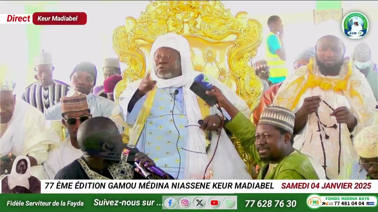 Aux Chefs religieux , message du khalif Cheikh Mahi Baye Mbaye Niass à Médina Niassene keur Madiabel
