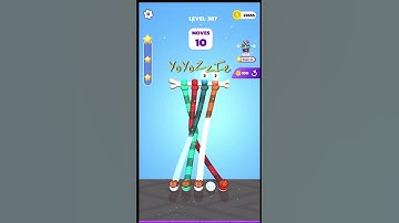 Tangle Master 3D - Level 387 & Level 388, Walkthrough, #shorts