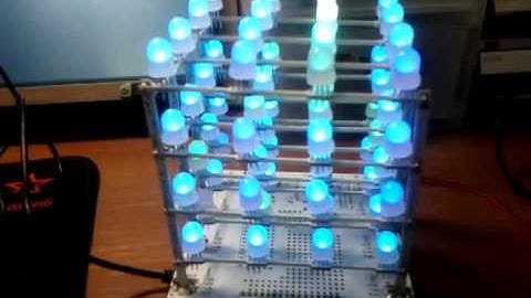 4x4x4 LED Cube with Rainbowduino v3
