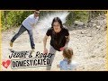 WATER BALLOON FIGHT WITH THE MATHEWS | Jenni & Roger: Domesticated | Awestruck