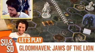 SU&SD Play Gloomhaven: Jaws of the Lion - first impressions, unboxing, and ASMR (Spoilers)