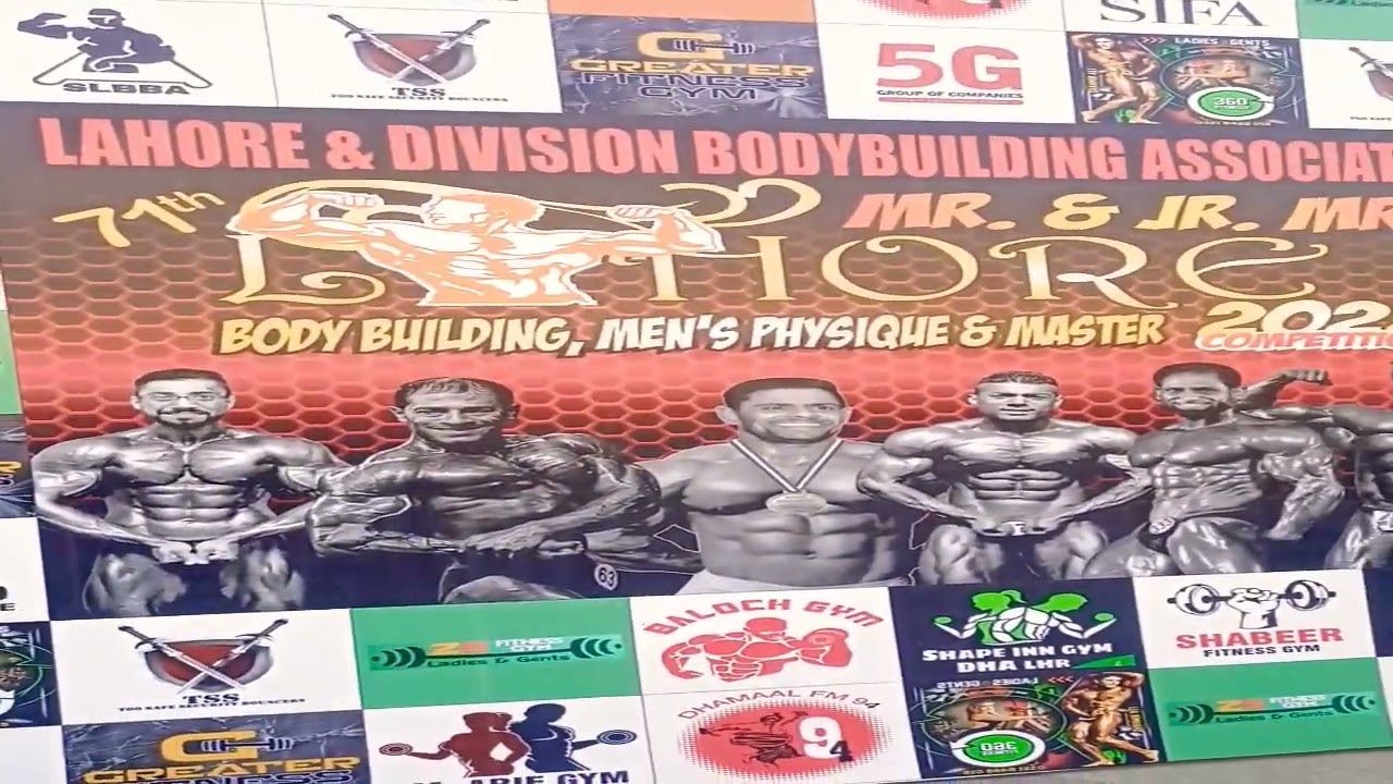 Lahore & Lahore division Competition Sponsor board gymlover gym 